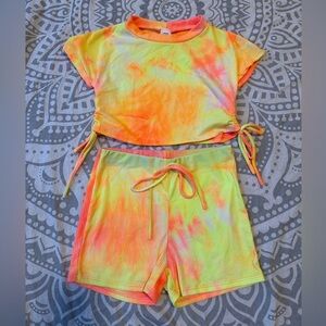 Two piece tie dye short set